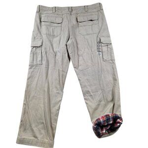 Red Head Brand Co Pants Mens 42x30 Tan Flannel Lined Cargo